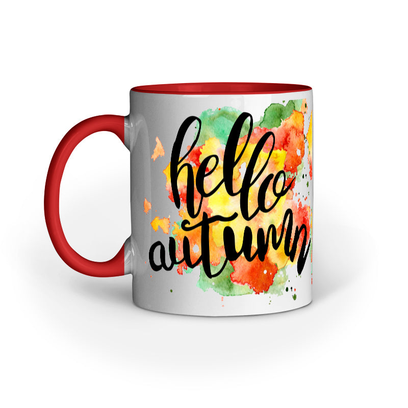 Hello Autumn - Designer Printed Ceramic Coffee/ Tea/ Milk Mug