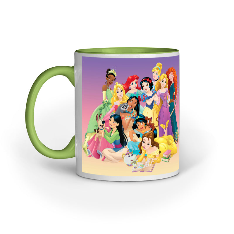 Disney Princess Happy Family - Designer Printed Ceramic Coffee/ Tea/ Milk Mug