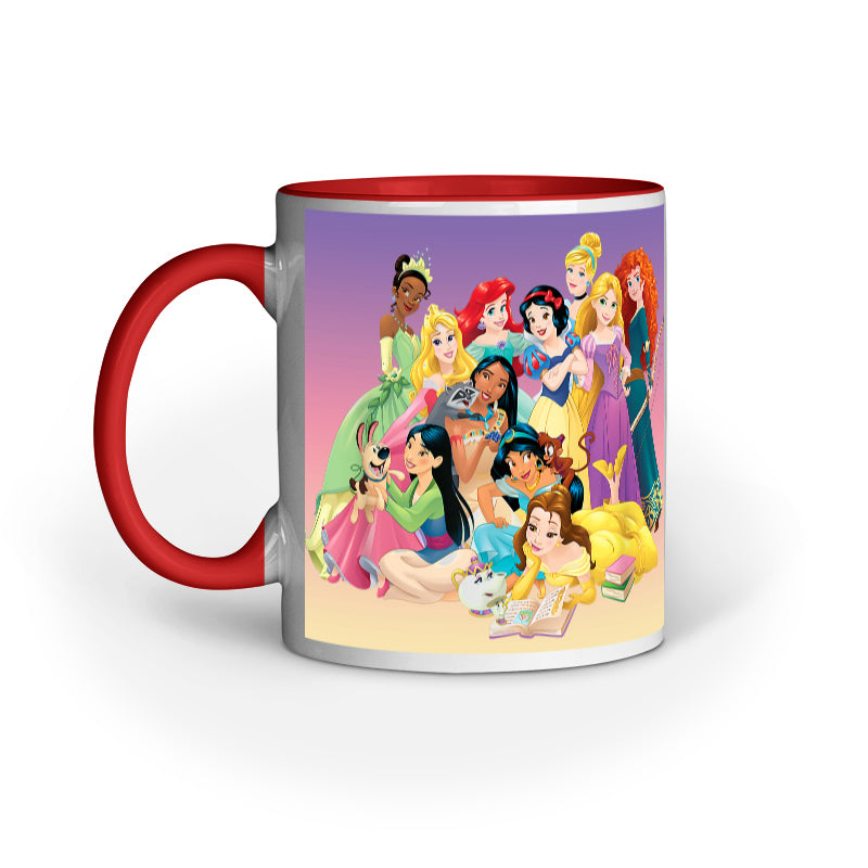Disney Princess Happy Family - Designer Printed Ceramic Coffee/ Tea/ Milk Mug