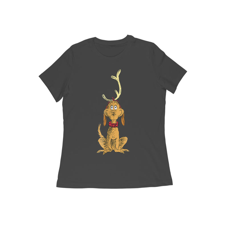 CUTE LOVABLE REINDEER WOMENS' T-SHIRT FOR CHRISTMAS