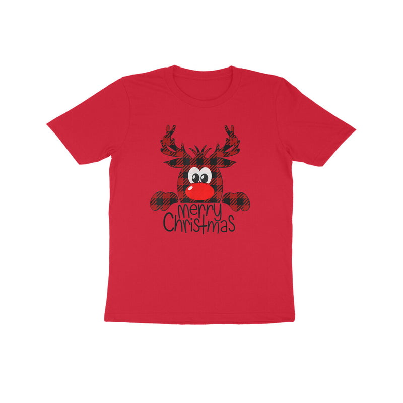 MERRY CHRISTMAS REINDEER UNISEX T SHIRTS FOR KIDS