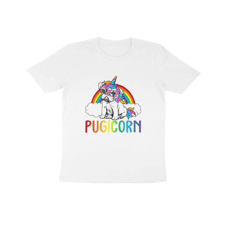 PUGICORN RAINBOW UNISEX T SHIRTS FOR KIDS