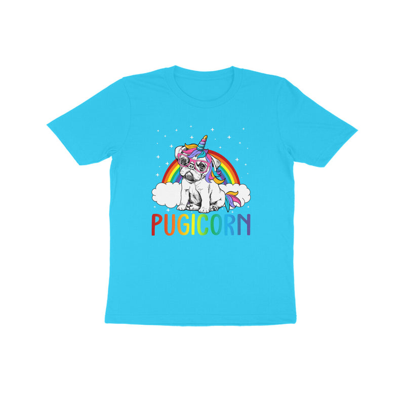 PUGICORN RAINBOW UNISEX T SHIRTS FOR KIDS