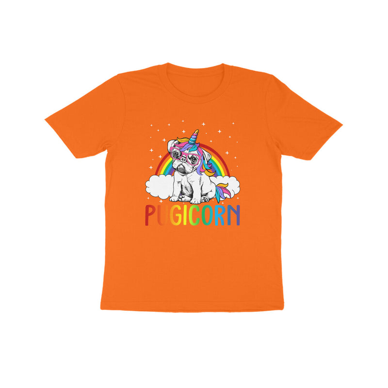 PUGICORN RAINBOW UNISEX T SHIRTS FOR KIDS