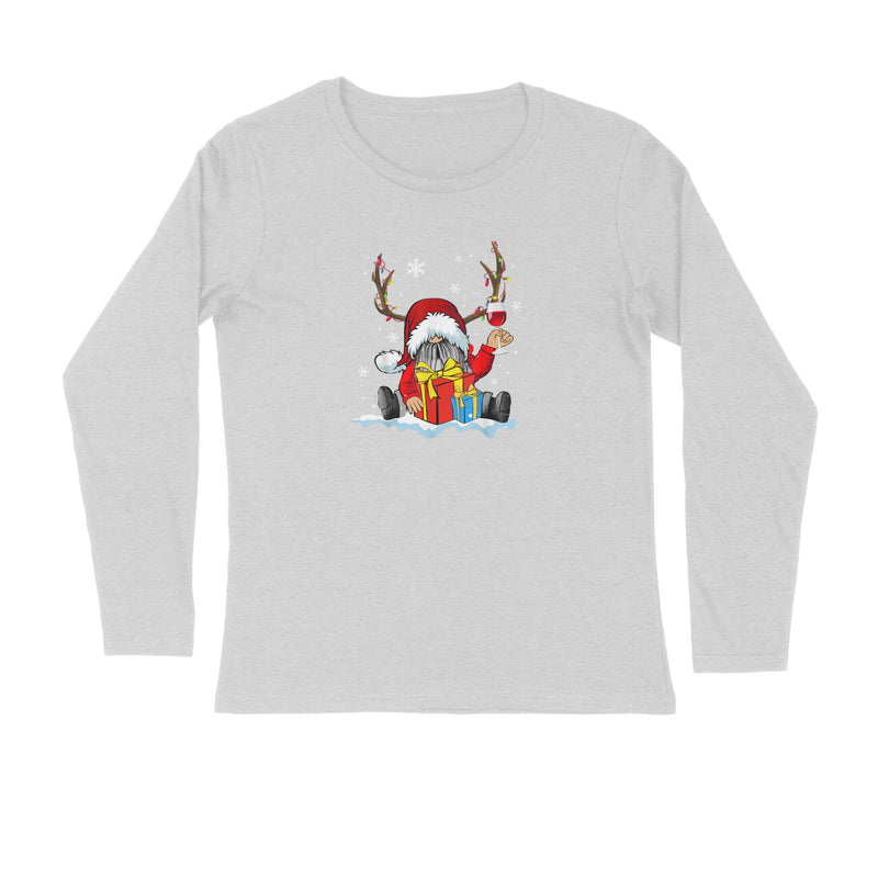 SANTA WITH HORN MENS' FULL SLEEVES T-SHIRT