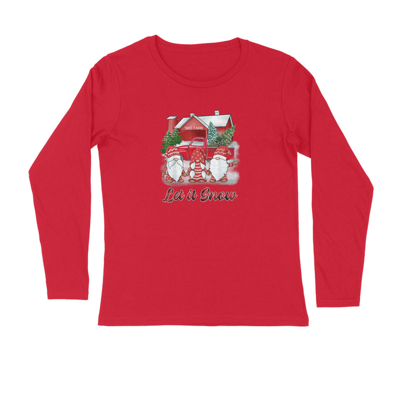 LET IT SNOW MENS' FULL SLEEVES T-SHIRT