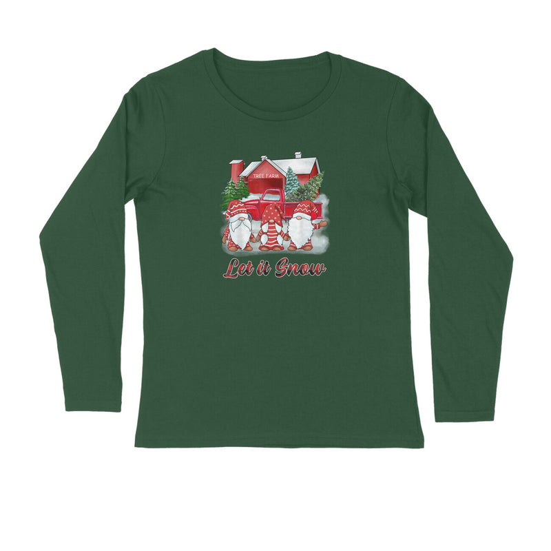 LET IT SNOW MENS' FULL SLEEVES T-SHIRT