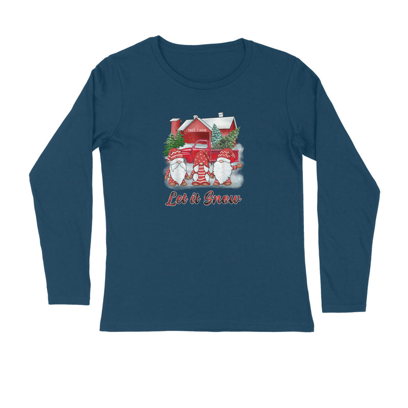 LET IT SNOW MENS' FULL SLEEVES T-SHIRT