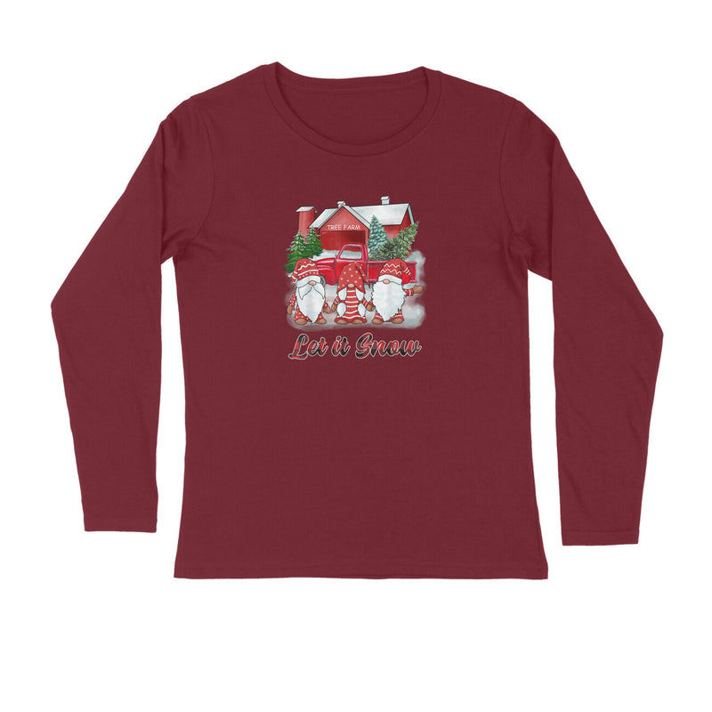 LET IT SNOW MENS' FULL SLEEVES T-SHIRT