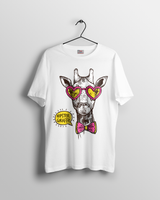 Hipster giraffe T-shirt Men White