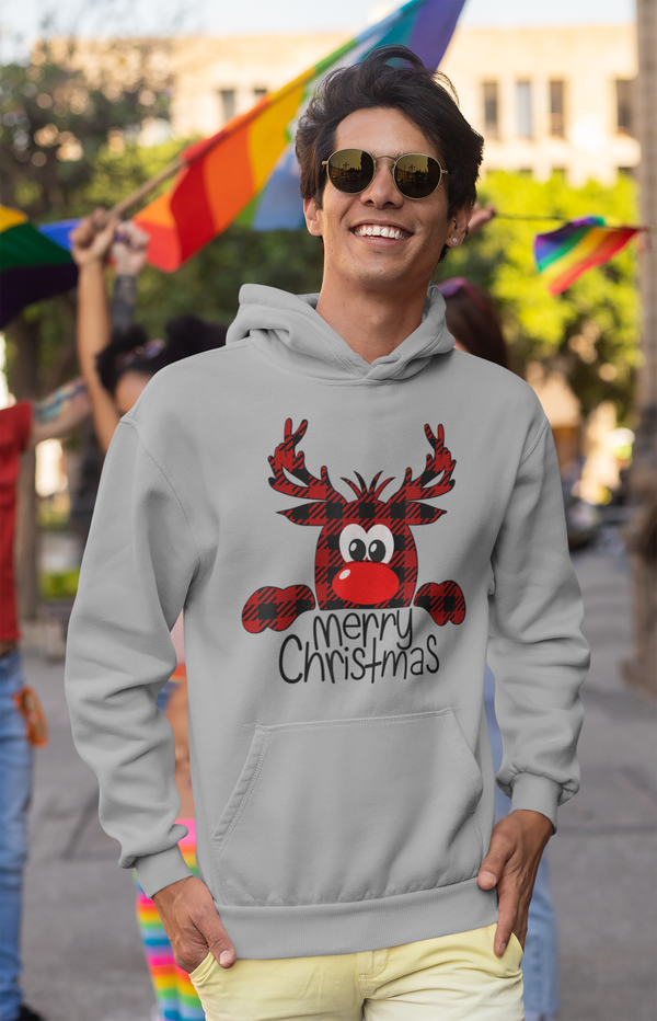 Merry Christmas Grey Hoodie for Men