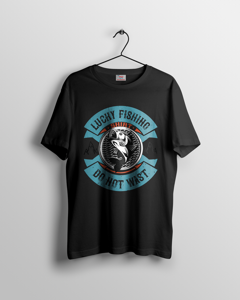 Lucky fishing T-shirt  do not wast