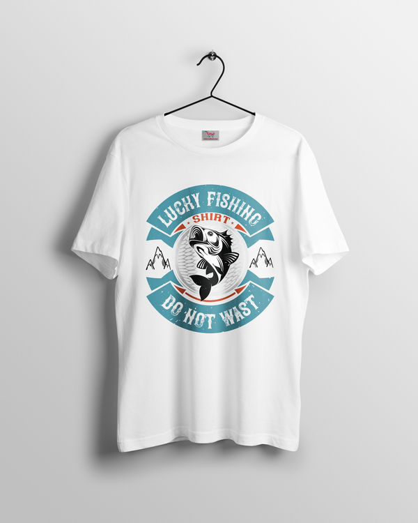 Lucky fishing T-shirt  do not wast