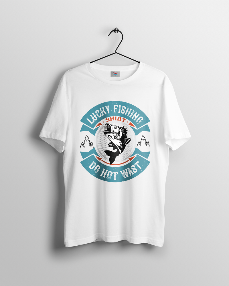 Lucky fishing T-shirt  do not wast