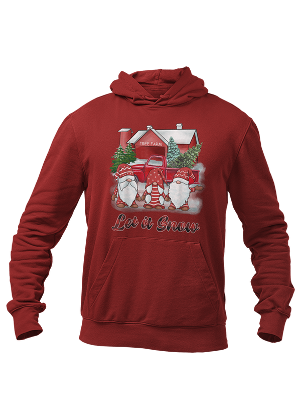 LET IT SNOW Red HOODIE