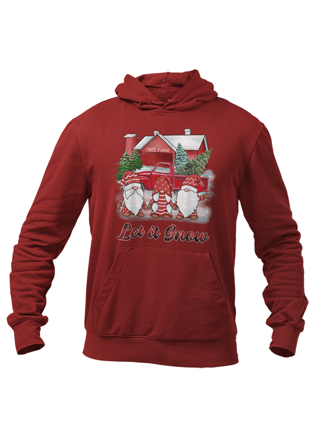 LET IT SNOW Red HOODIE