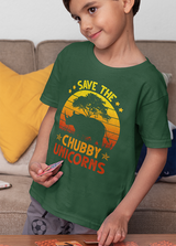 SAVE THE CHUBBY UNICORNS UNISEX T SHIRTS FOR KIDS