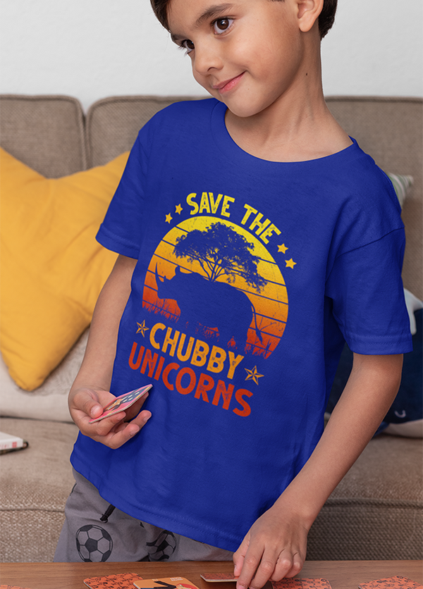 SAVE THE CHUBBY UNICORNS UNISEX T SHIRTS FOR KIDS