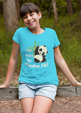 I REALLY LIKE PANDAS UNISEX T SHIRTS FOR KIDS